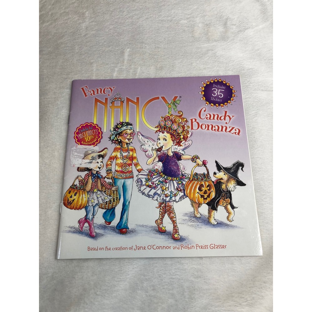 Fancy Nancy Candy Bonanza Paperback Kids Book Halloween Stickers Jane O'Connor